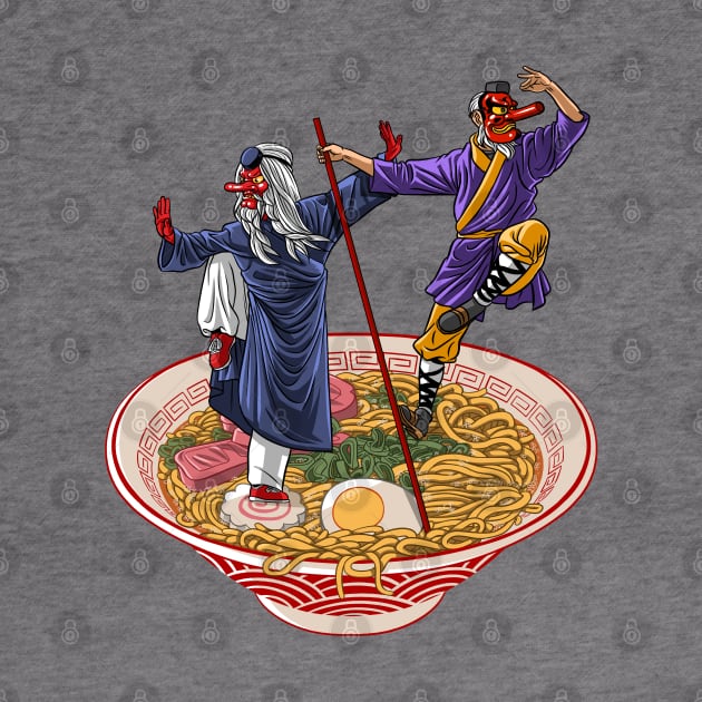 japanese gods in ramen by albertocubatas